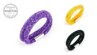 Pulsera Saturday doble con cristales Swarovski