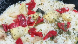 Tortos y arroz con bacalao para dos en Luanco